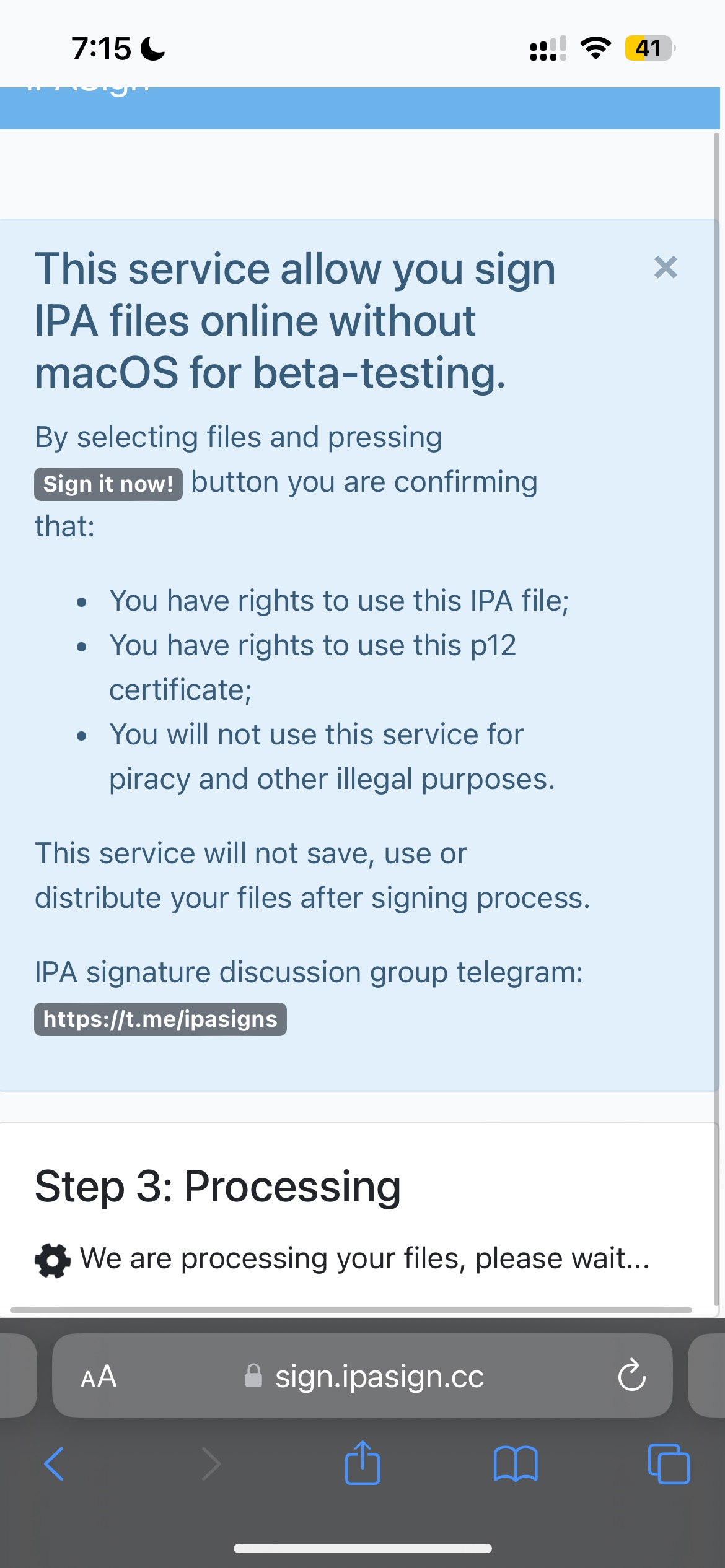 ipasign Installing