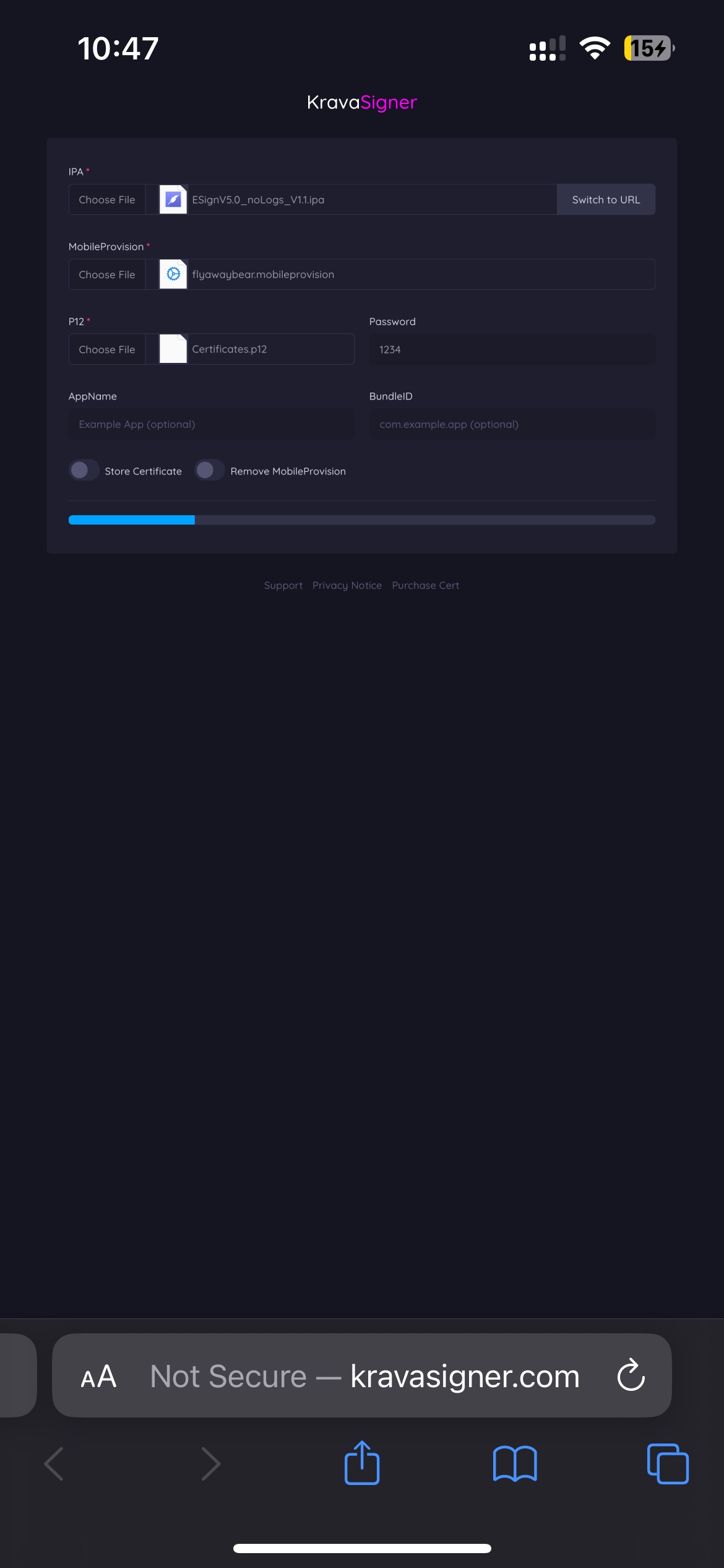 kravasigner Uploading