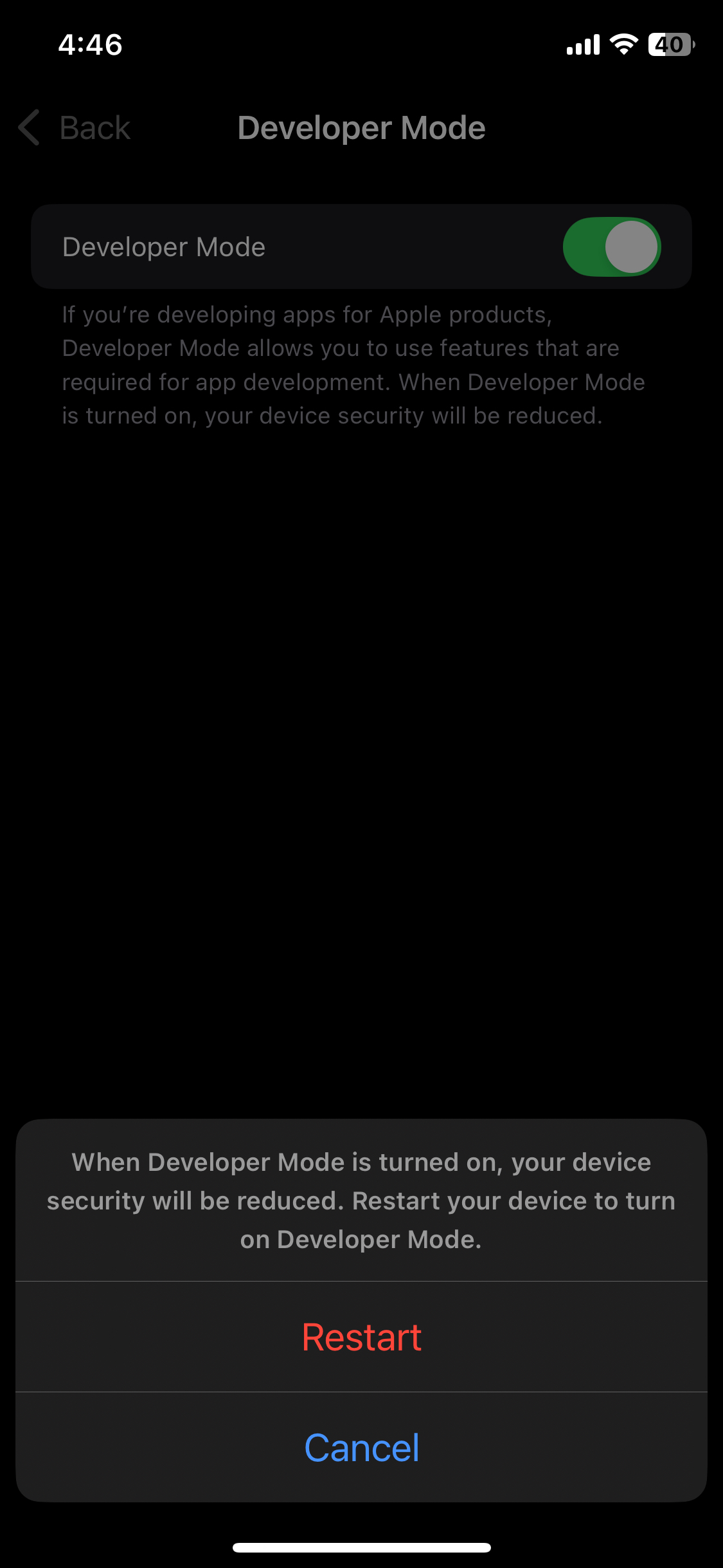 Turn On Developer Mode
